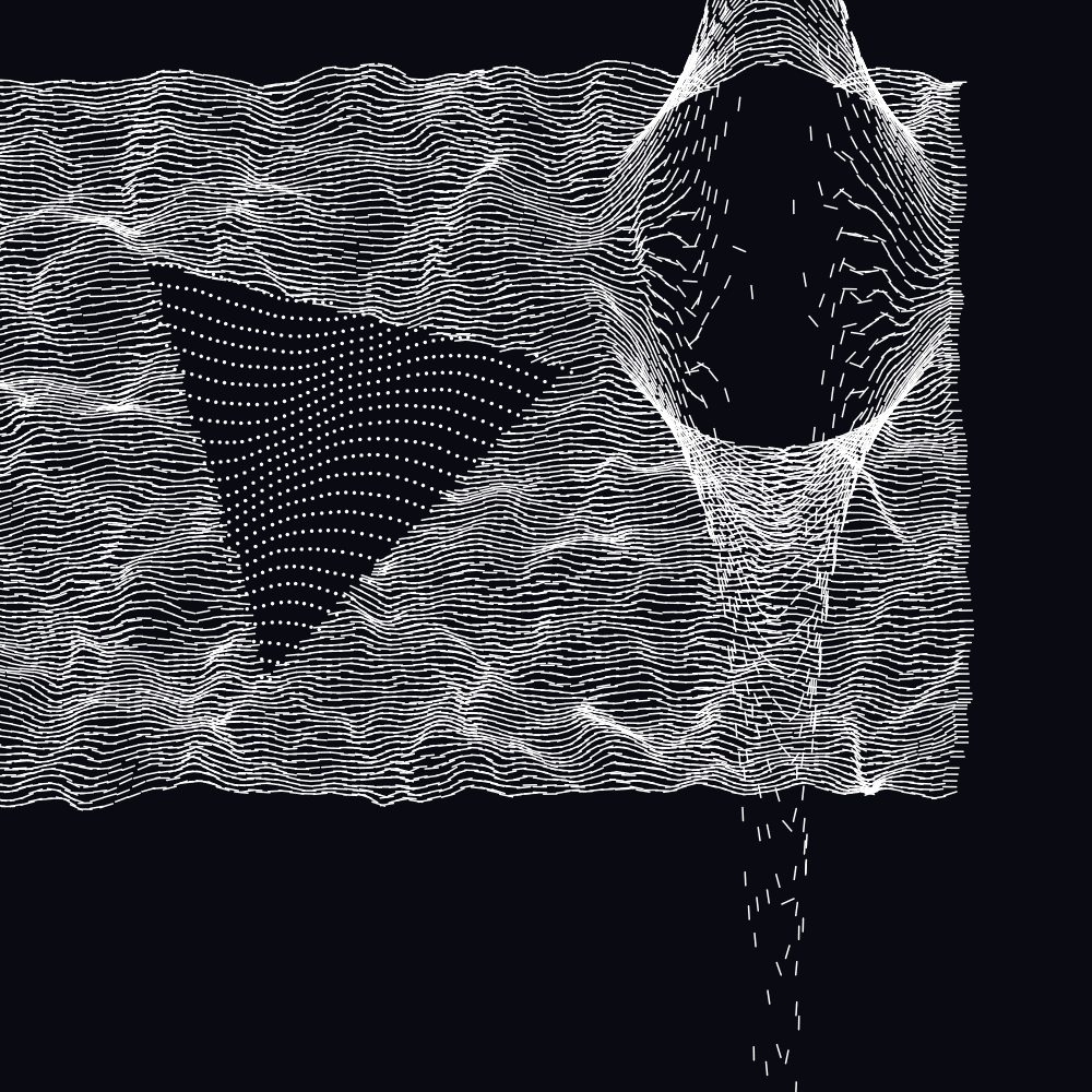 Grid with spatial tear distortion